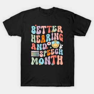 Retro  Hearing and Speech Month Speech Pathologist SLP T-Shirt